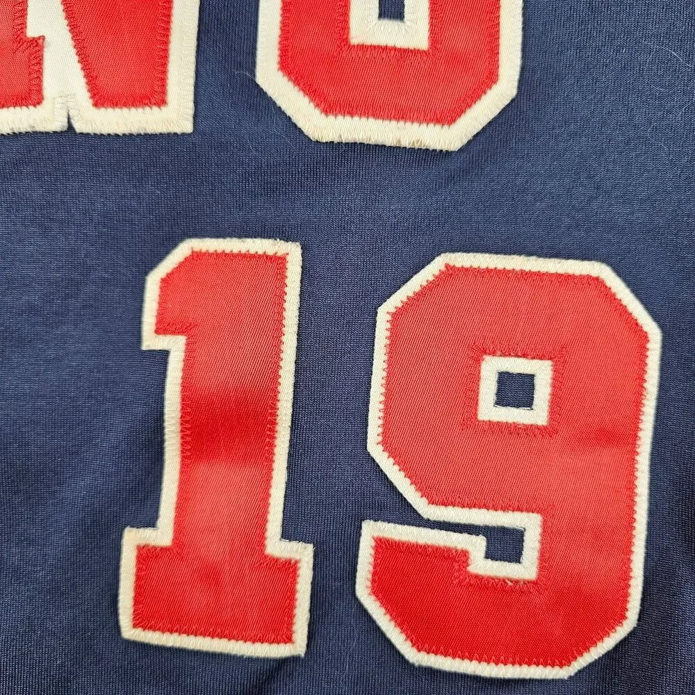 King University Tornado Nike Baseball Jersey Men Large Navy Blue NCAA #19 DriFit